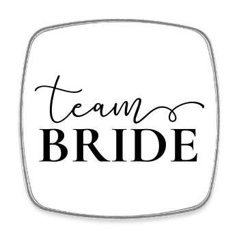 "Team Bride" , personalisierbar - Viereckiger Kühlschrankmagnet - Weiß - Vorne