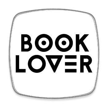 booklover - Square fridge magnet - white - Front