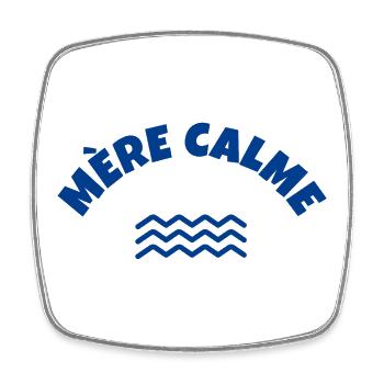 mère calme, maman humour, super maman - Magnet carré - blanc - Devant