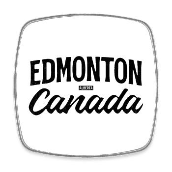 Edmonton, Alberta, Canada – Lettrage vintage - Magnet carré - blanc - Devant