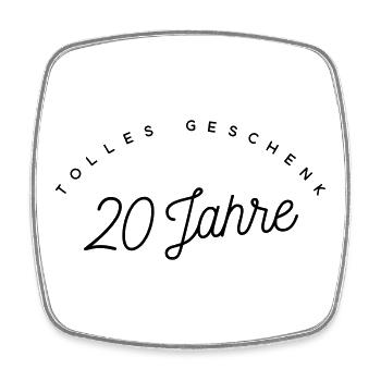 Tolles Geschenk 20 Jahre - Viereckiger Kühlschrankmagnet - Weiß - Vorne