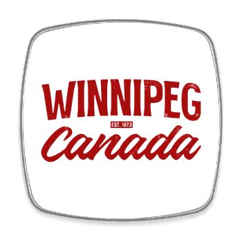 Winnipeg Canada Est 1873 - Viereckiger Kühlschrankmagnet - Weiß - Vorne
