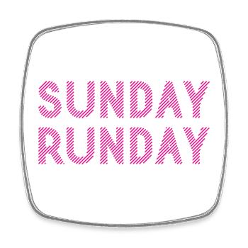 Sunday Runday - Square fridge magnet - white - Front