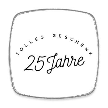 Tolles Geschenk 25 Jahre  - Viereckiger Kühlschrankmagnet - Weiß - Vorne