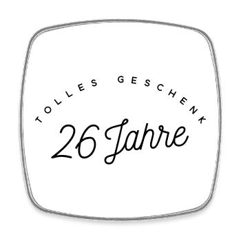 Tolles Geschenk 26 Jahre  - Viereckiger Kühlschrankmagnet - Weiß - Vorne