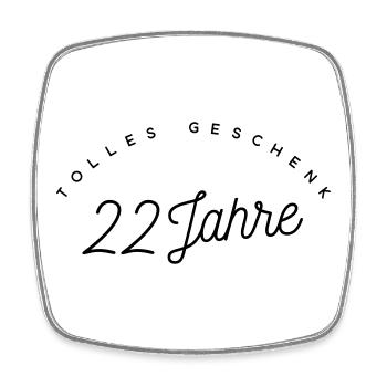 Tolles Geschenk 22 Jahre  - Viereckiger Kühlschrankmagnet - Weiß - Vorne