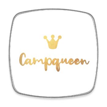 Camping Queen Königin Gold Luxus Camper Frau Krone - Viereckiger Kühlschrankmagnet - Weiß - Vorne