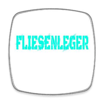Fliesenleger Design - Viereckiger Kühlschrankmagnet - Weiß - Vorne