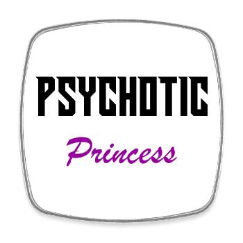 Psychotische Prinzessin - Viereckiger Kühlschrankmagnet - Weiß - Vorne