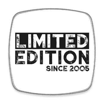 Vintage Born 2005 Birthday Gift - Square fridge magnet - white - Front