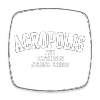 Acropolis Parthenon Athens Heritage - Square fridge magnet - white - Front