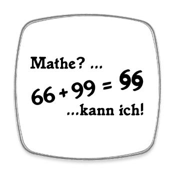 66plus99 v2 schwarz - Viereckiger Kühlschrankmagnet - Weiß - Vorne