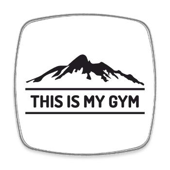 Trail Running - This is My Gym - Square fridge magnet - white - Front