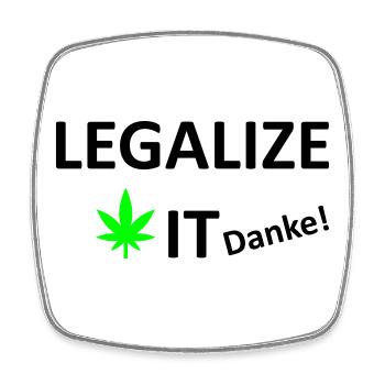 Legalize It weed Cannabis Marihuana - Viereckiger Kühlschrankmagnet - Weiß - Vorne