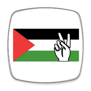 Palestine Peace - Square fridge magnet - white - Front