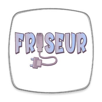 AUSBILDUNG ZUM FRISEUR - HAARE TRIMMEN - Viereckiger Kühlschrankmagnet - Weiß - Vorne