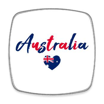 Australien - Viereckiger Kühlschrankmagnet - Weiß - Vorne