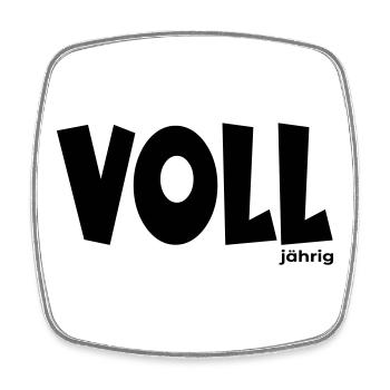 18. Geburtstag - Volljährig - Viereckiger Kühlschrankmagnet - Weiß - Vorne