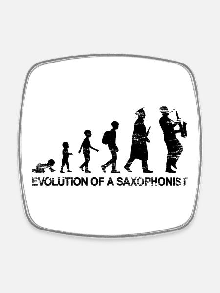 Développement d’un saxophoniste - Magnet carré - blanc