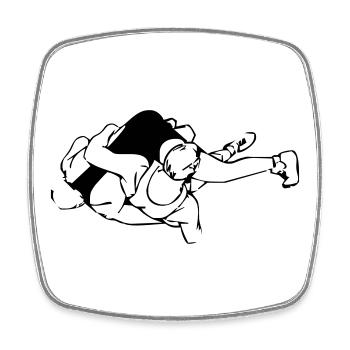 Wrestler - Square fridge magnet - white - Front