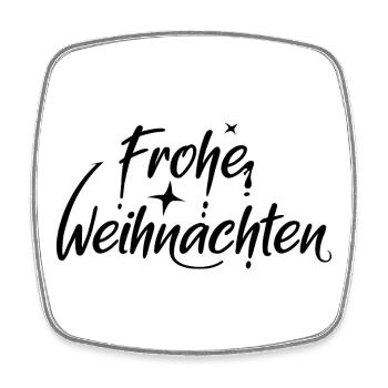 frohe weihnachten schriftart font Symbol Sterne - Viereckiger Kühlschrankmagnet - Weiß - Vorne