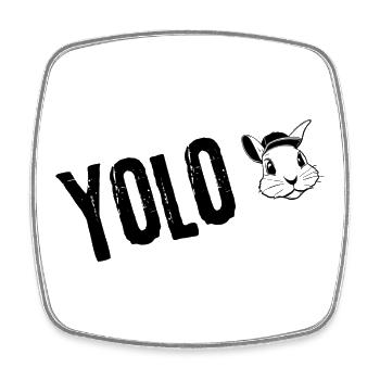 YOLO-Lebensstil | Jugendwort - Viereckiger Kühlschrankmagnet - Weiß - Vorne