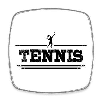 TENNIS JOUEUR JOUEUSE FAN CLUB SPORT - Magnet carré - blanc - Devant