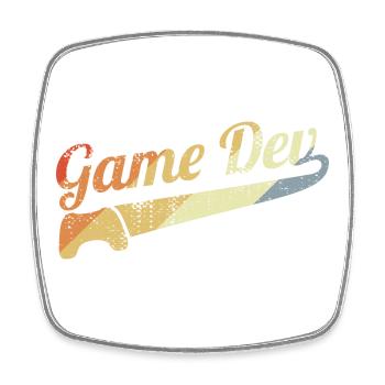 Vintage Game Developer - Viereckiger Kühlschrankmagnet - Weiß - Vorne