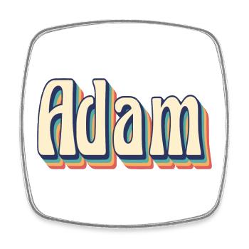 Adam t-shirt rétro vintage t-shirt idée cadeau - Magnet carré - blanc - Devant