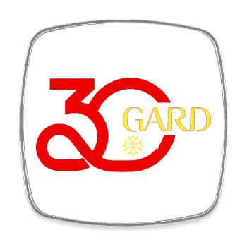 Gard - Viereckiger Kühlschrankmagnet - Weiß - Vorne