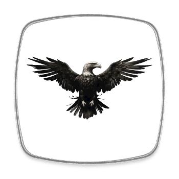 Adler - Viereckiger Kühlschrankmagnet - Weiß - Vorne