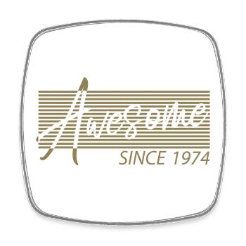 Awesome since 1974 Birthday Retro - Square fridge magnet - white - Front