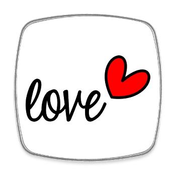 JUST MARRIED. EVJF. SAINT VALENTIN. COUPLE - Magnet carré - blanc - Devant