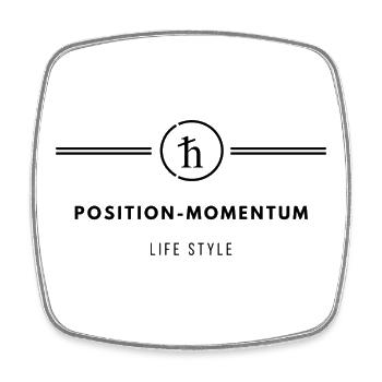 Style de vie Position Momentum - Magnet carré - blanc - Devant