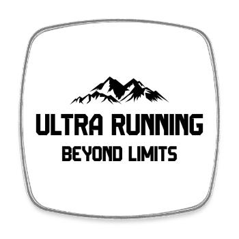 Ultra Running - Jenseits der Grenzen - Viereckiger Kühlschrankmagnet - Weiß - Vorne
