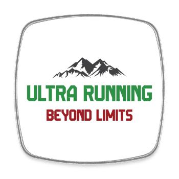 Ultra Running - Jenseits der Grenzen - Viereckiger Kühlschrankmagnet - Weiß - Vorne