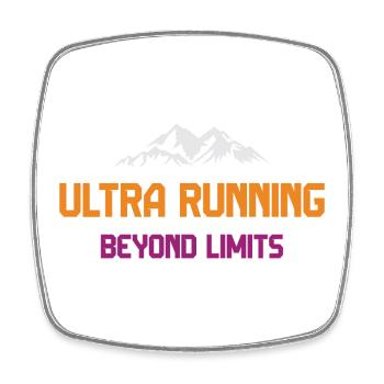 Ultra Running - Jenseits der Grenzen - Viereckiger Kühlschrankmagnet - Weiß - Vorne
