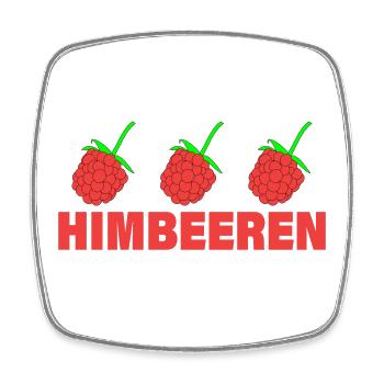 RASPBERRIES - Square fridge magnet - white - Front