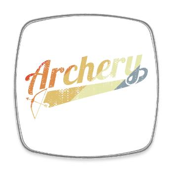 Archery - Square fridge magnet - white - Front