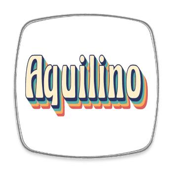 Vintage rétro Aquilino T-Shirt cadeau T-Shirt - Magnet carré - blanc - Devant