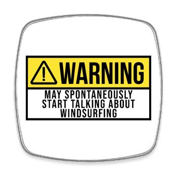 Windsurfen - Viereckiger Kühlschrankmagnet - Weiß - Vorne