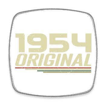 Born in 1954 Vintage 1954 Retro Birthday 1954 - Square fridge magnet - white - Front