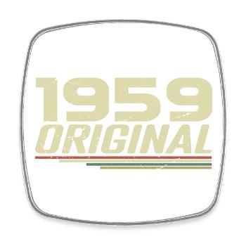 Jahrgang 1959 Jahrgang 1959 Retro Geburtstag 1959 - Viereckiger Kühlschrankmagnet - Weiß - Vorne