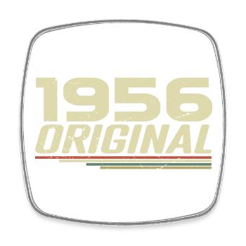 Born in 1956 Vintage 1956 Retro Birthday 1956 - Square fridge magnet - white - Front
