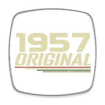 Né en 1957 Vintage 1957 Anniversaire Rétro 1957 - Magnet carré - blanc - Devant
