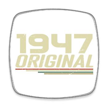 Jahrgang 1947 Jahrgang 1947 Retro Geburtstag 1947 - Viereckiger Kühlschrankmagnet - Weiß - Vorne