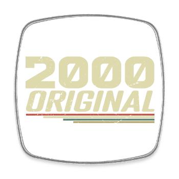 Né en 2000 Vintage 2000 Anniversaire Rétro 2000 - Magnet carré - blanc - Devant