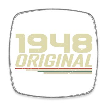 Jahrgang 1948 Jahrgang 1948 Retro Geburtstag 1948 - Viereckiger Kühlschrankmagnet - Weiß - Vorne