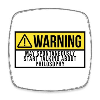 philosophie - Magnet carré - blanc - Devant