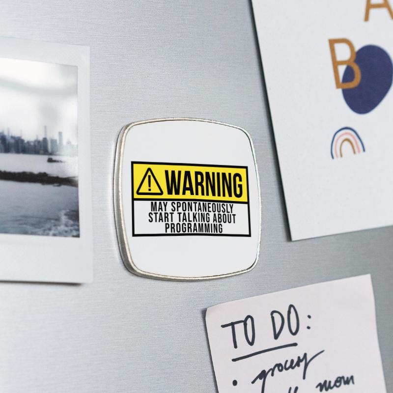 Square fridge magnet